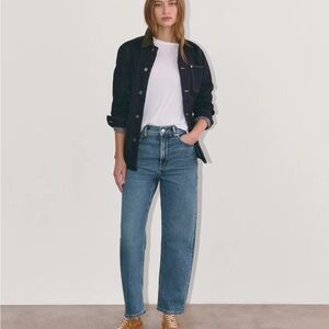 Everlane High Rise Straight Jean Medium Wash Ankle Crop Classic Denim 29